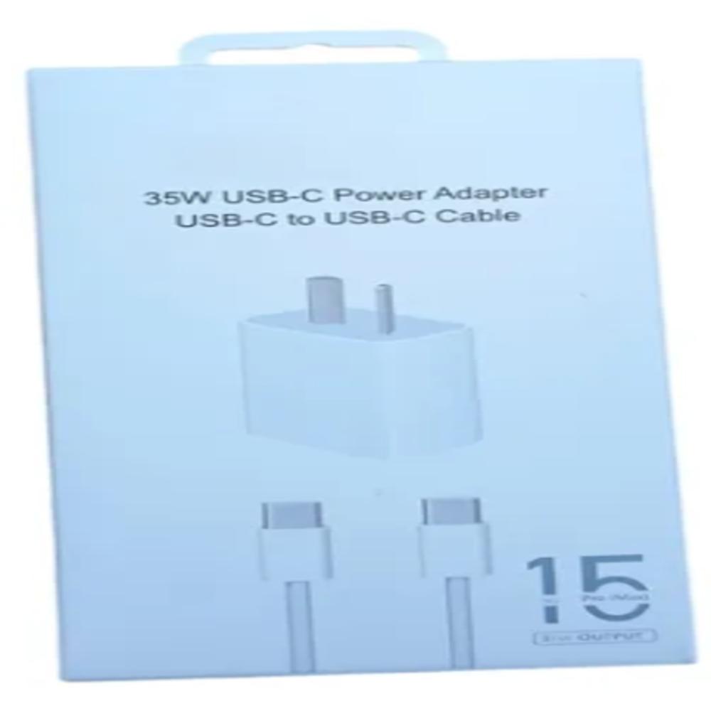 Cargador 35W Con Cable C C Compatible Iphone 15 16 Blanco img #3