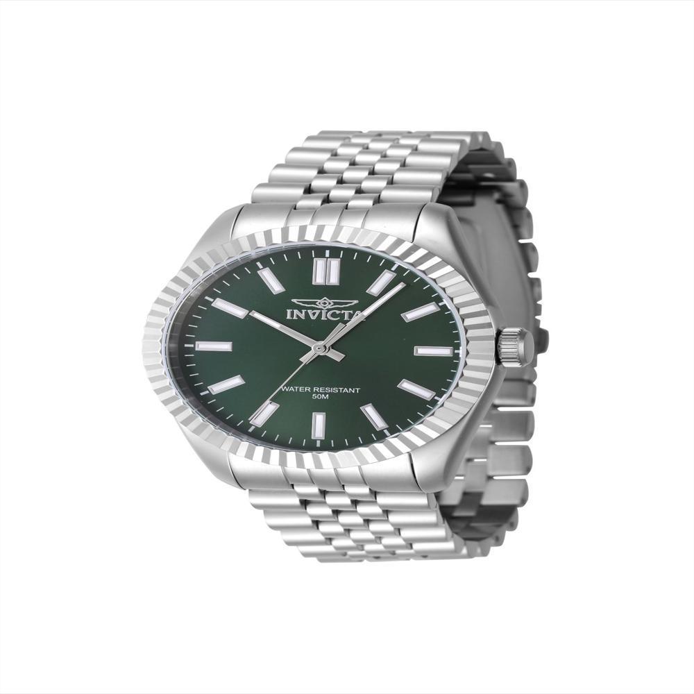 Reloj Invicta Acero Inoxidable Plateado Bisel Verde Oscuro img #1