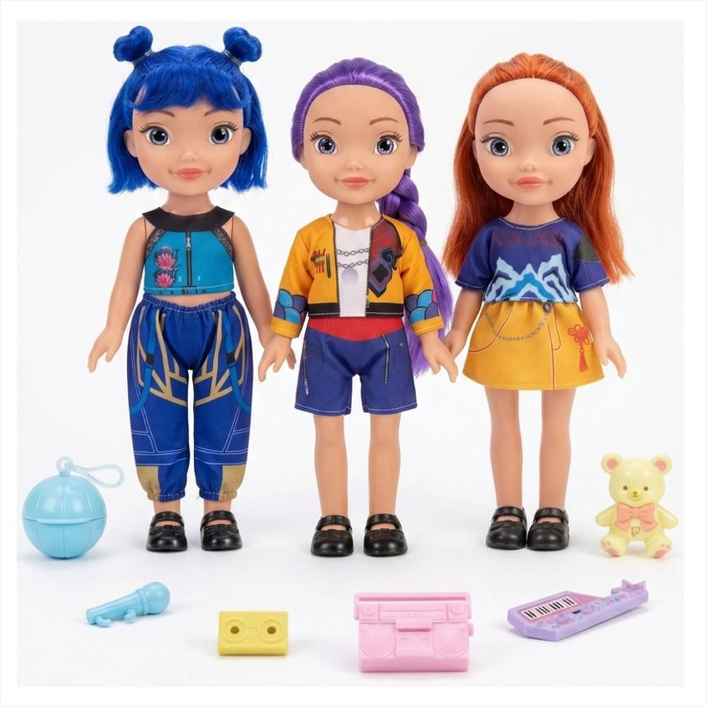 Set De 3 Muñecas Guerreras K Pop Con Luz Y Sonido img #1