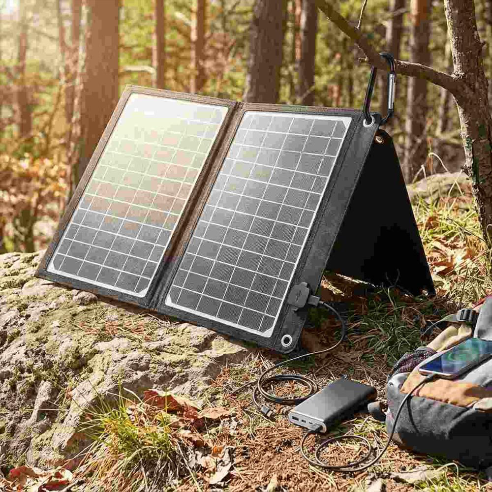 Cargador Solar Plegable Portátil 2 Puertos Usb Para Camping img #3