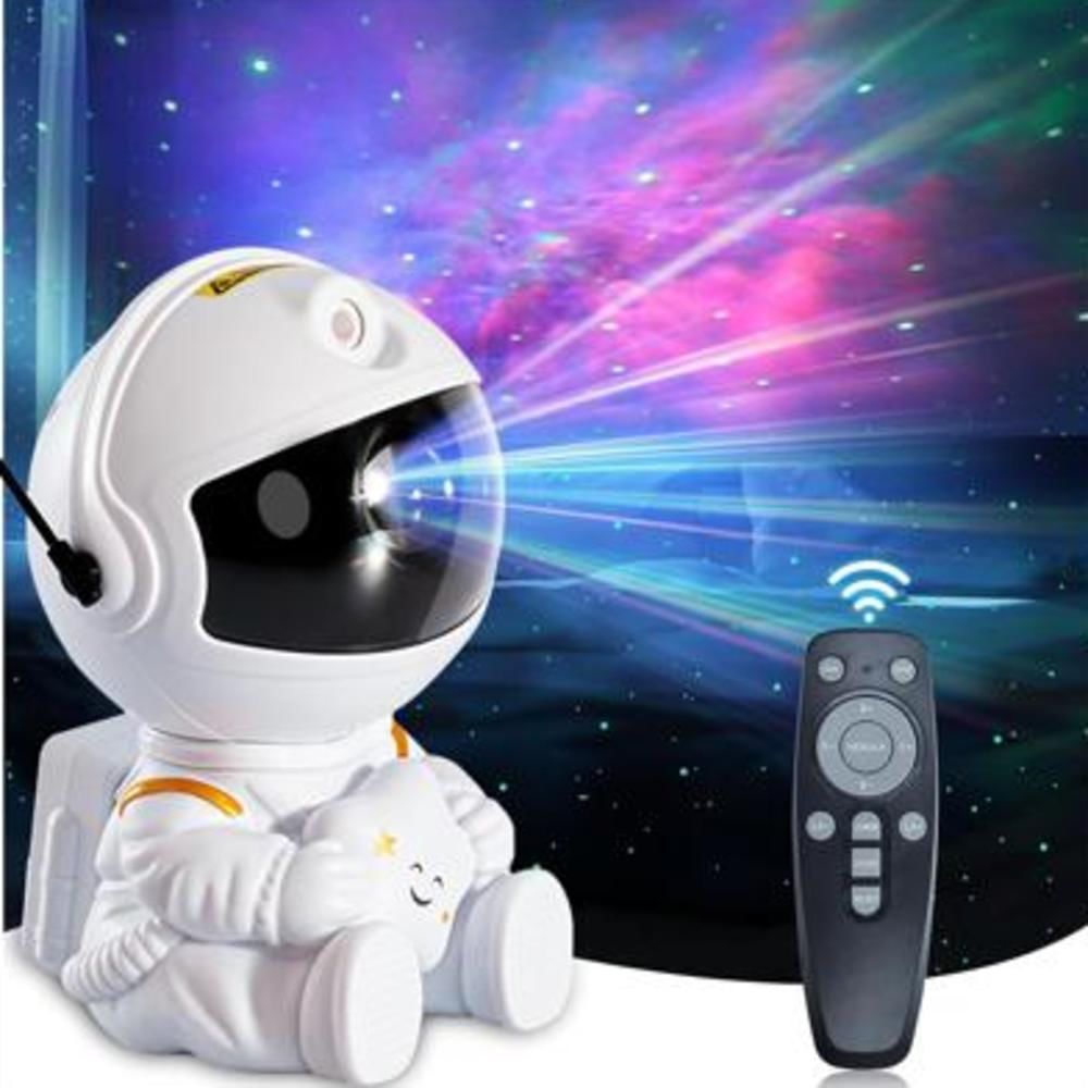 Lampara Mini Proyector Astronauta Nebulosa Control Premium img #2