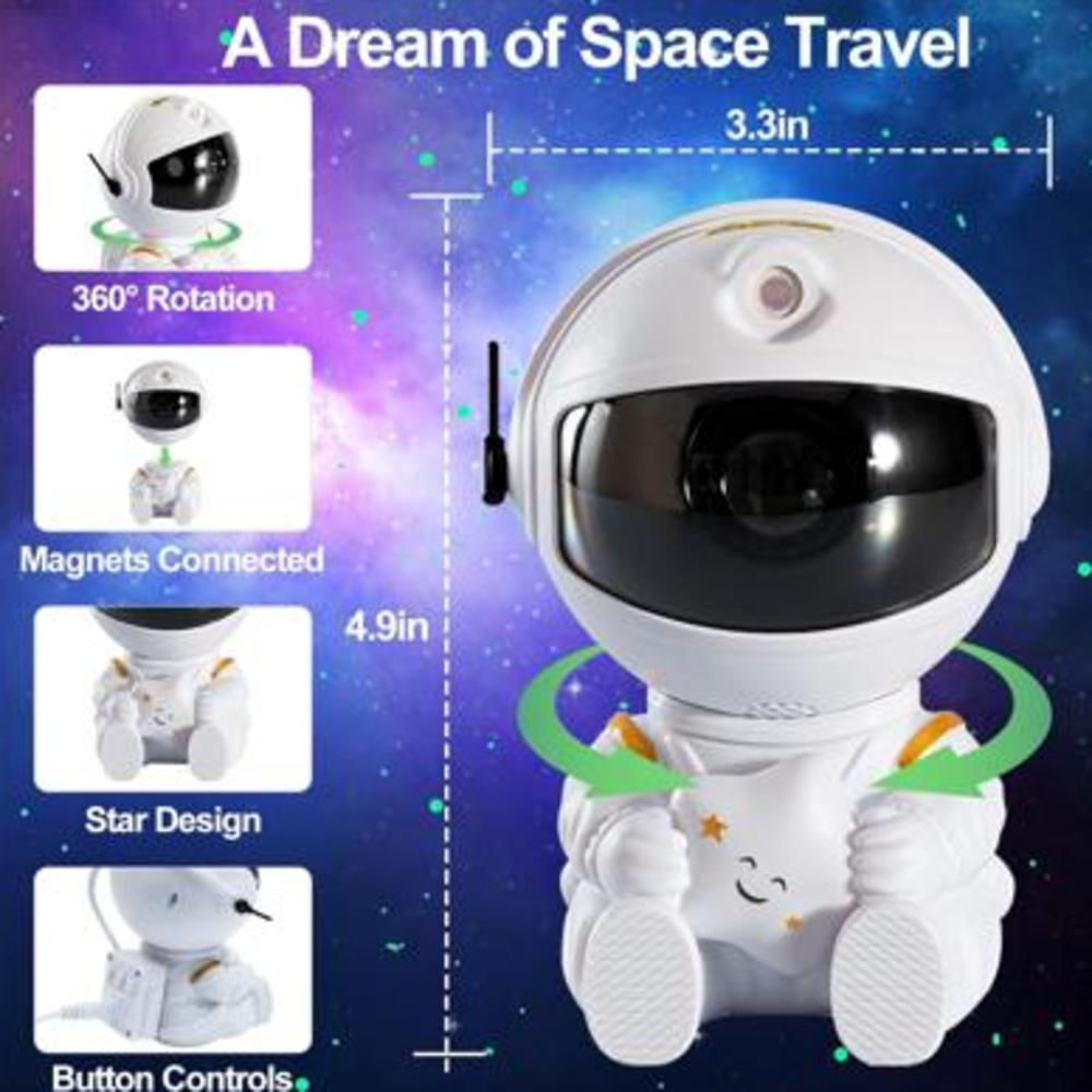 Lampara Mini Proyector Astronauta Nebulosa Control Premium img #4