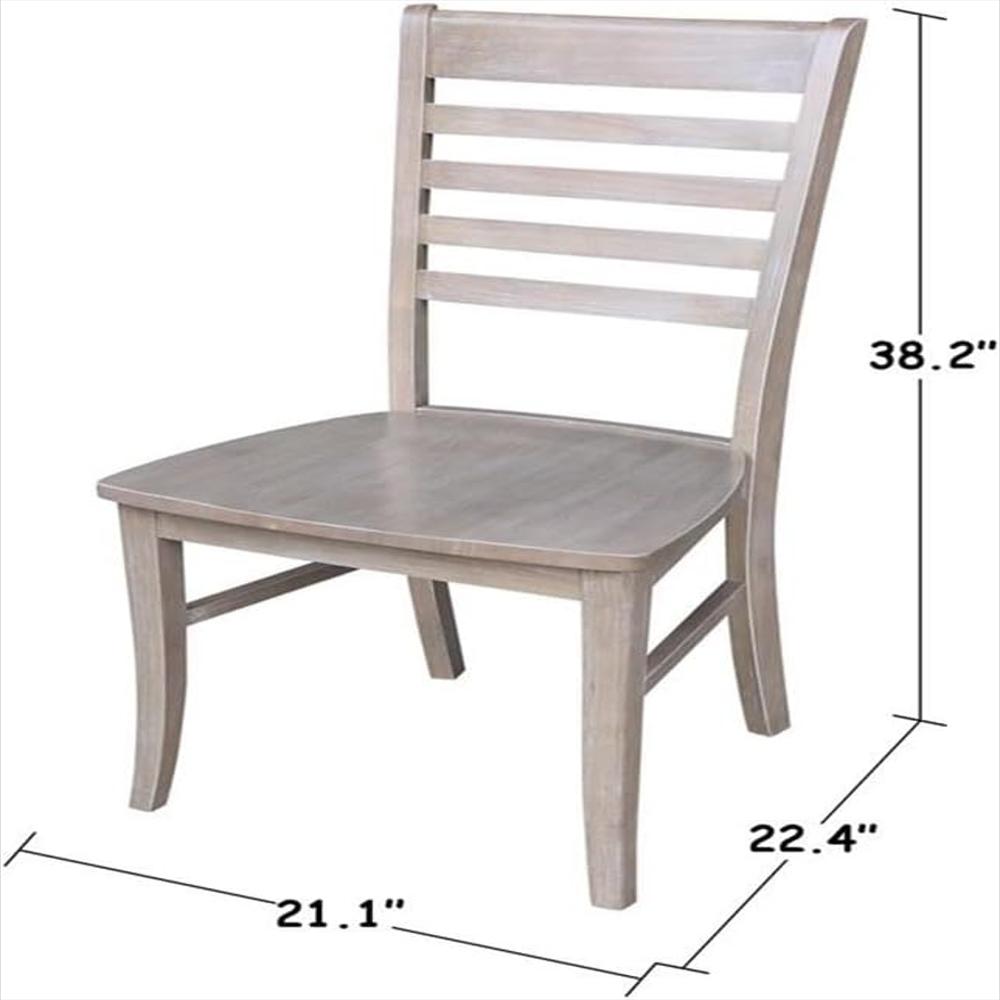 Silla Ic International Concepts Madera Maciza Gris Juego De 2 Fácil Montaje img #2