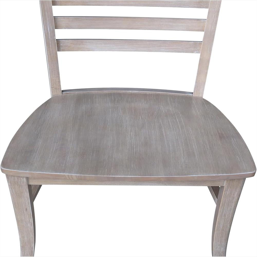 Silla Ic International Concepts Madera Maciza Gris Juego De 2 Fácil Montaje img #5