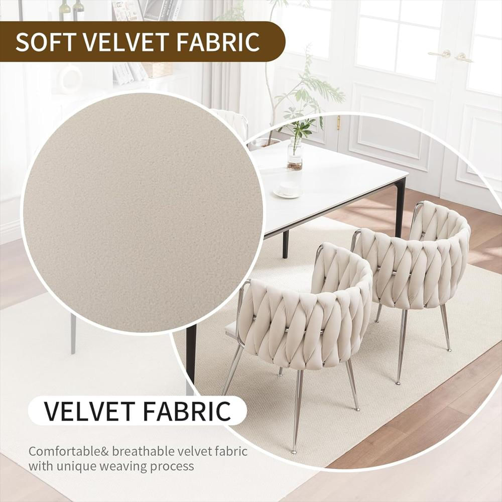 Silla Comedor Systemkenji Terciopelo Ergonómica Confort 2 Unidades img #3