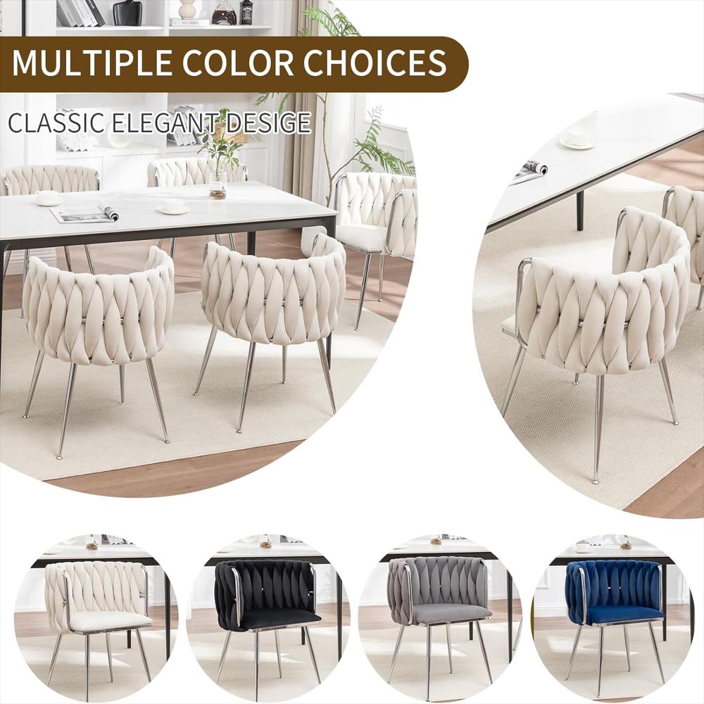 Silla Comedor Systemkenji Terciopelo Ergonómica Confort 2 Unidades img #5