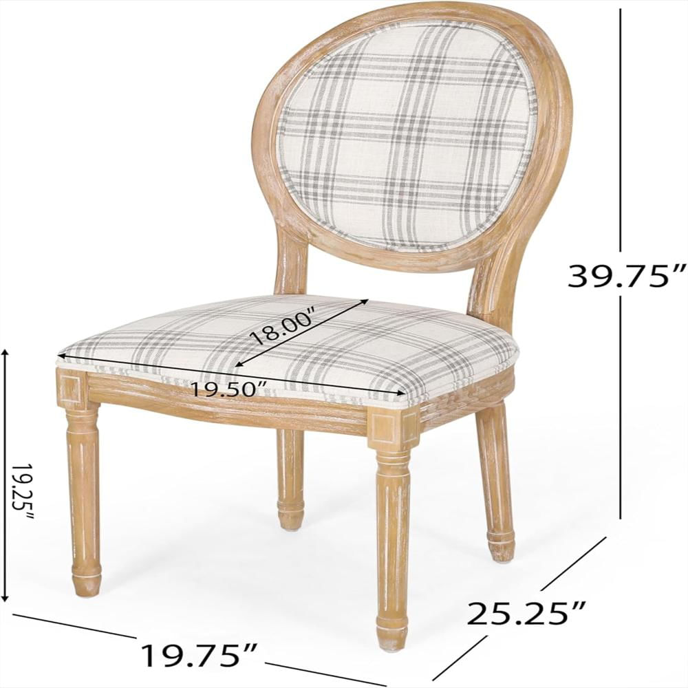 Sillas Comedor Christopher Knight Home Terciopelo Gris Y Blanco 2 Piezas img #3