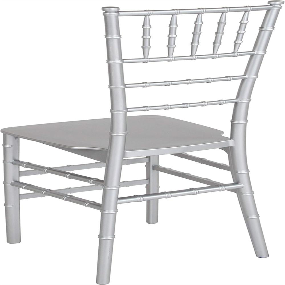 Silla Chiavari Flash Furniture Apilable Resina Plateada Elegante Estilo Sofisticado img #5