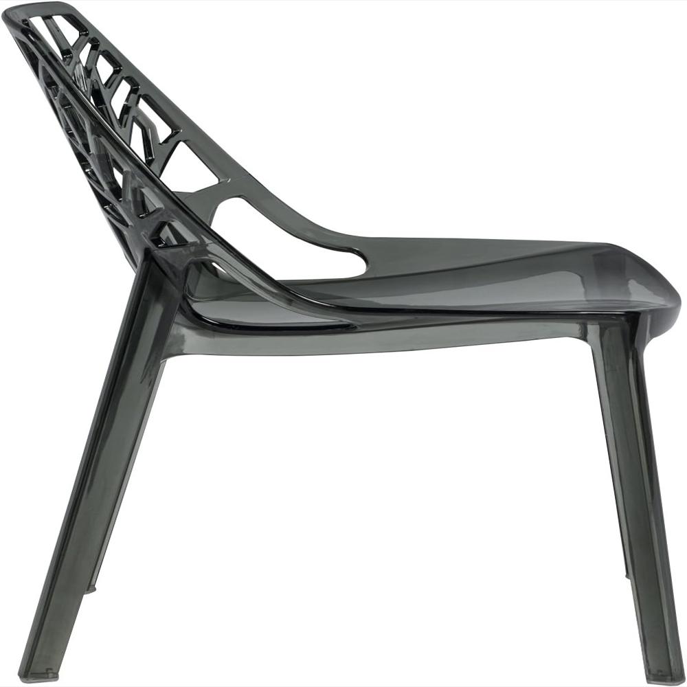 Silla Leisuremod Diseño Transparente Plástico Moldado Apilable Color Negro img #3