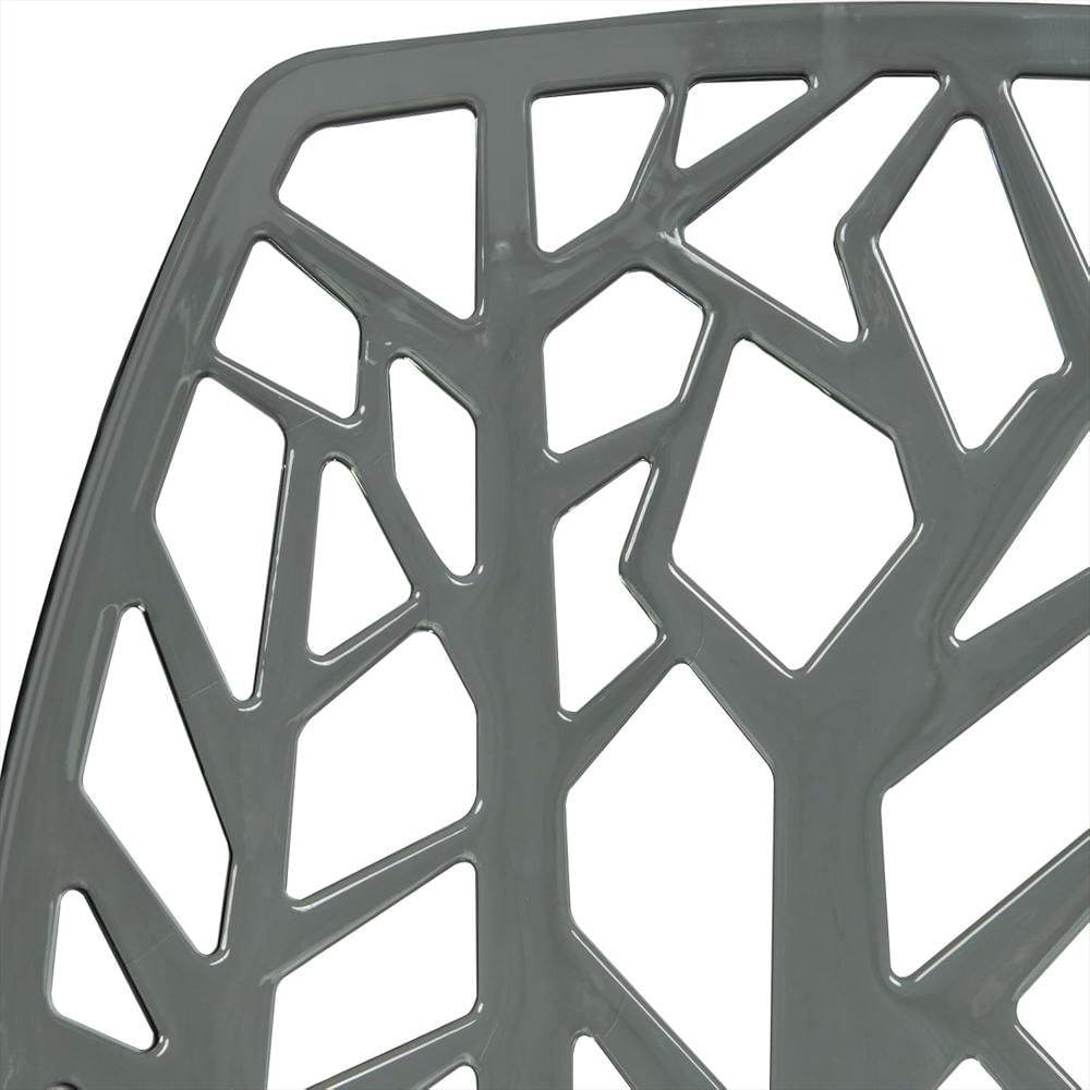 Silla Leisuremod Diseño Transparente Plástico Moldado Apilable Color Negro img #5