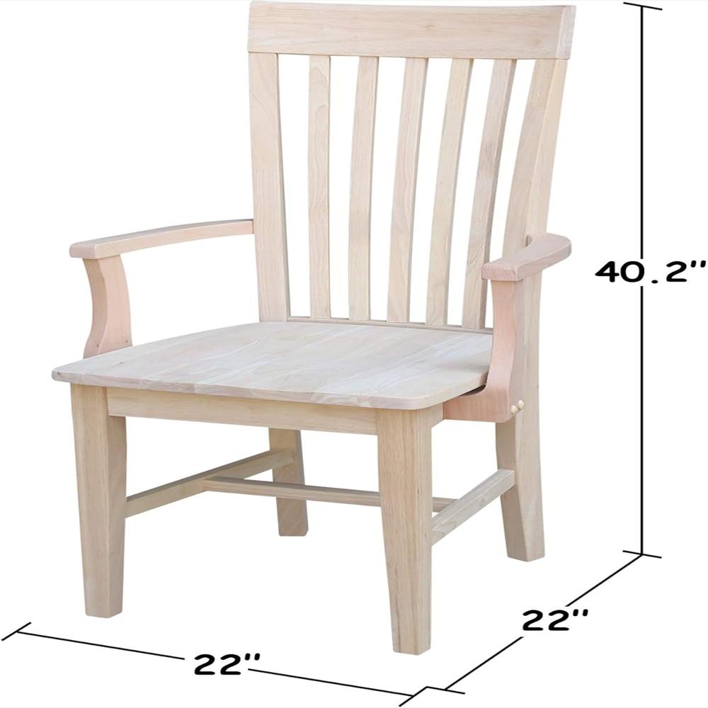 Silla De Misión Ic International Concepts Madera Parawood Acabado Personalizable img #2