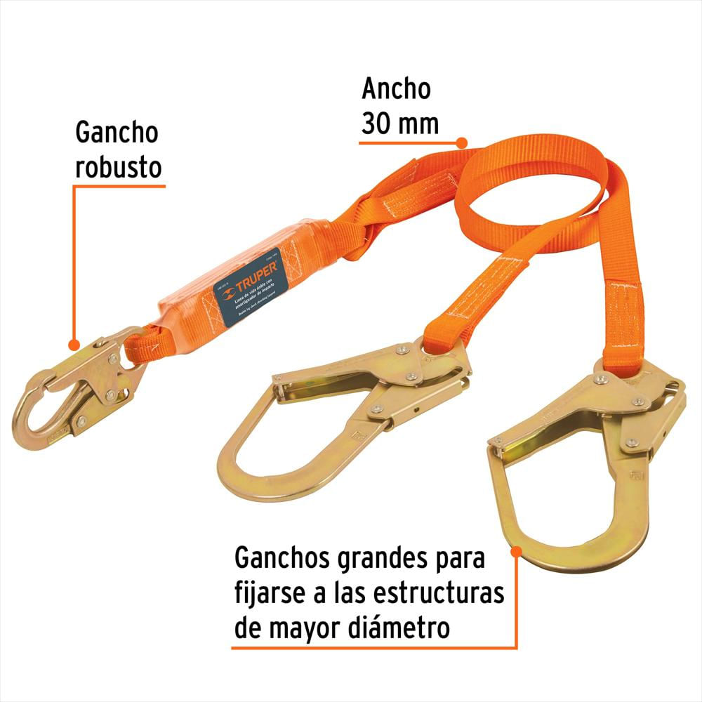 Línea Vida Doble Brazo Y Absorbedor Impacto 140 Kg Truper img #2