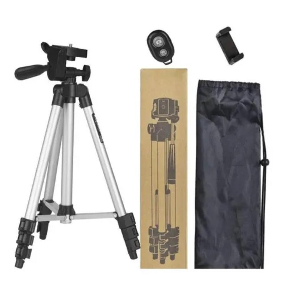 Tripode Ajustable Celular Camara Con Control Inalambrico Bluetooth Y Bolsa De Transporte img #1