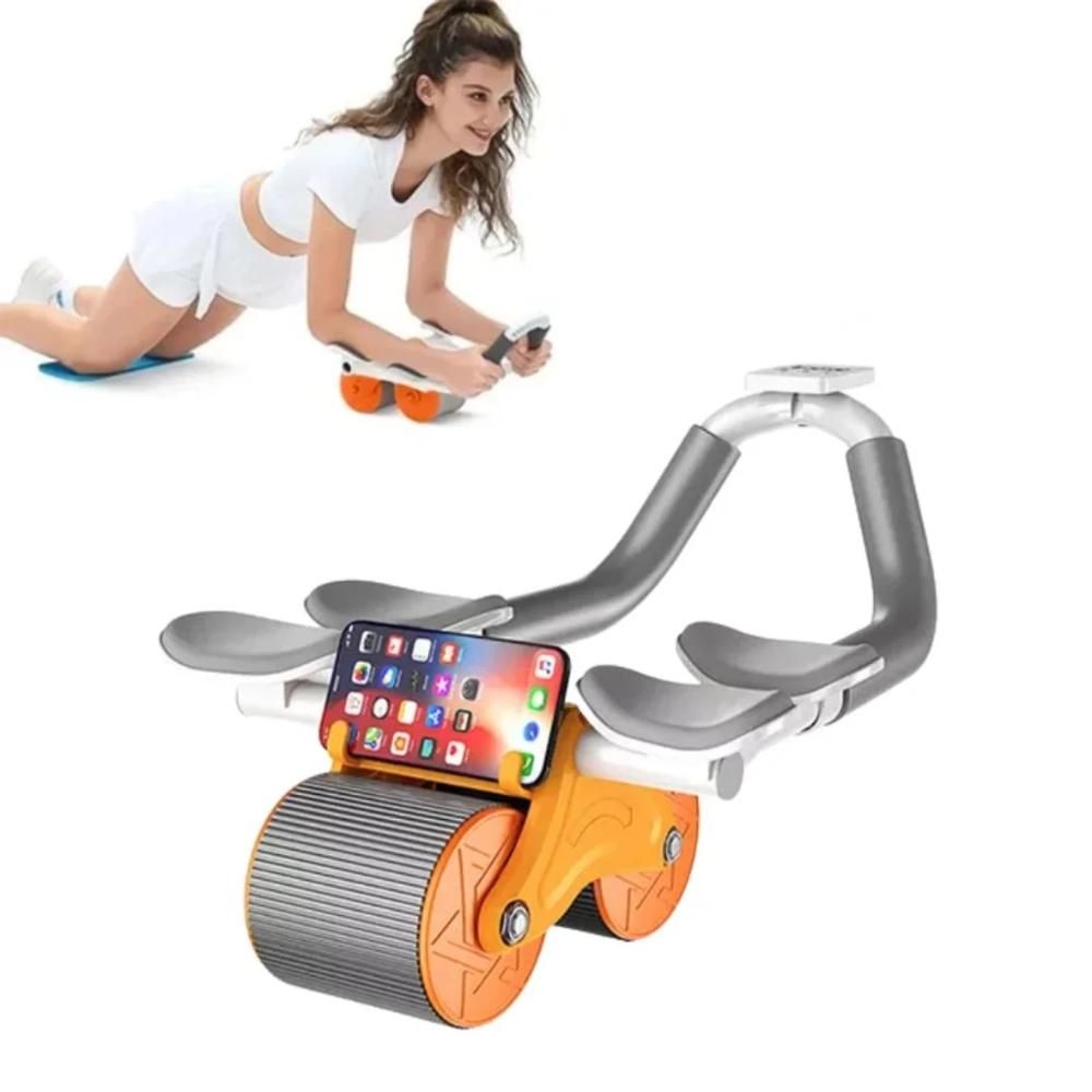 Rueda Abdominal Con Soporte Para Codos Rodillo Ejercicio Con Base De Celular Gimnasio En Casa img #1