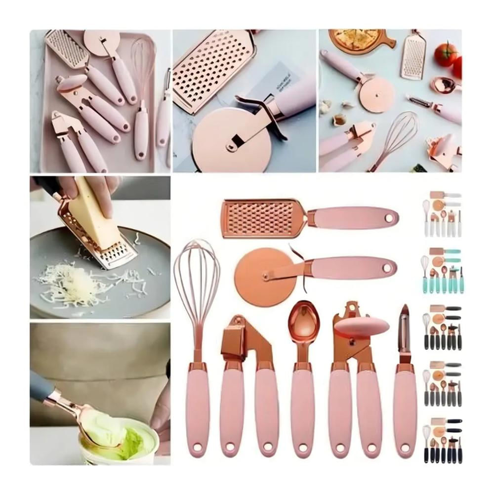 Set De Utensilios De Cocina X7 Acero Inoxidable Multifuncional img #2