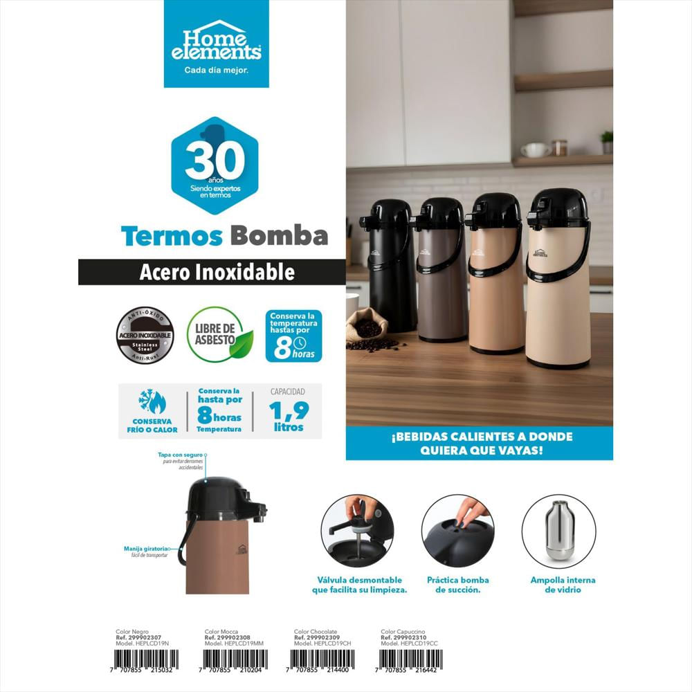 Termo Bomba Home Elements Color Mocca 1.9L img #5