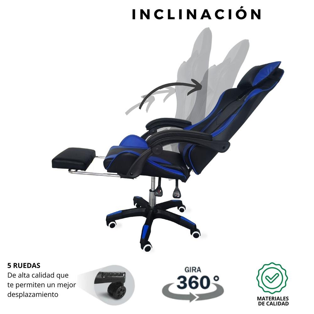 Silla Gamer Ergonomica Reclinable Kairo Azul img #3
