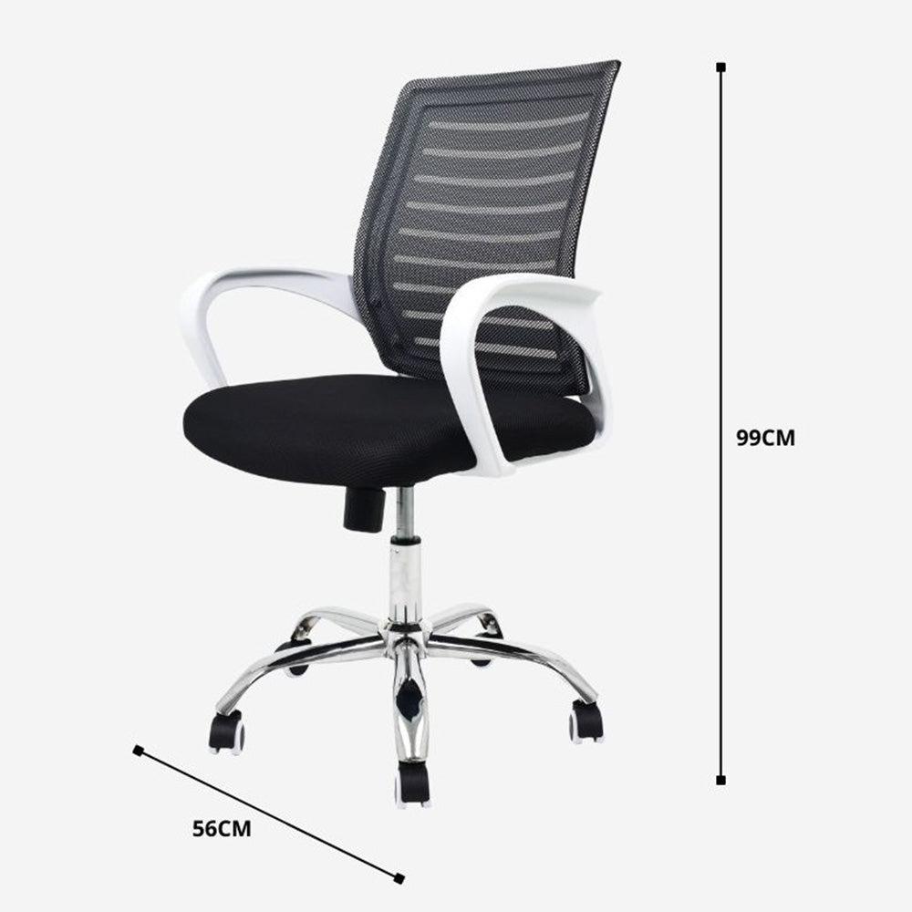 Silla De Oficina Ergonomica Line Negro Blanco img #5