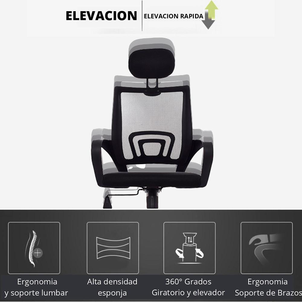 Silla De Oficina Colors Presidente Negro img #2