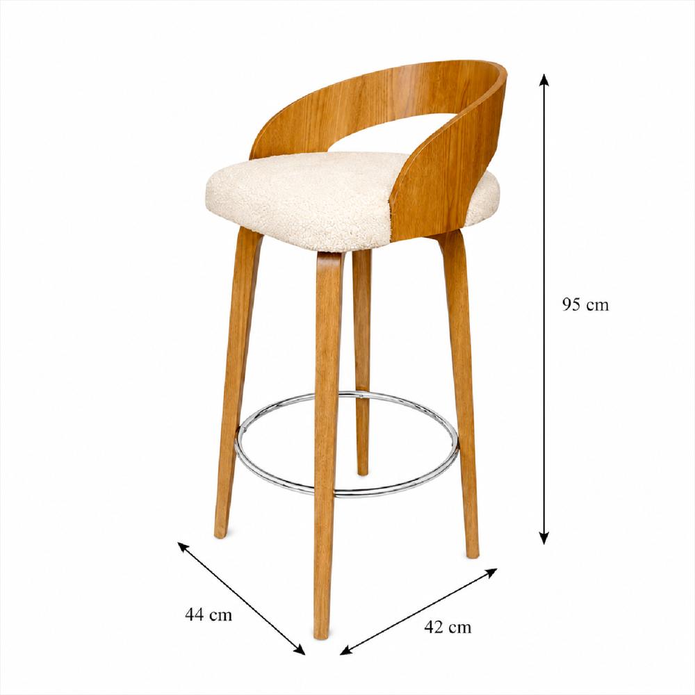 Set Silla Bar Odet 95X44x42cm Beige img #4