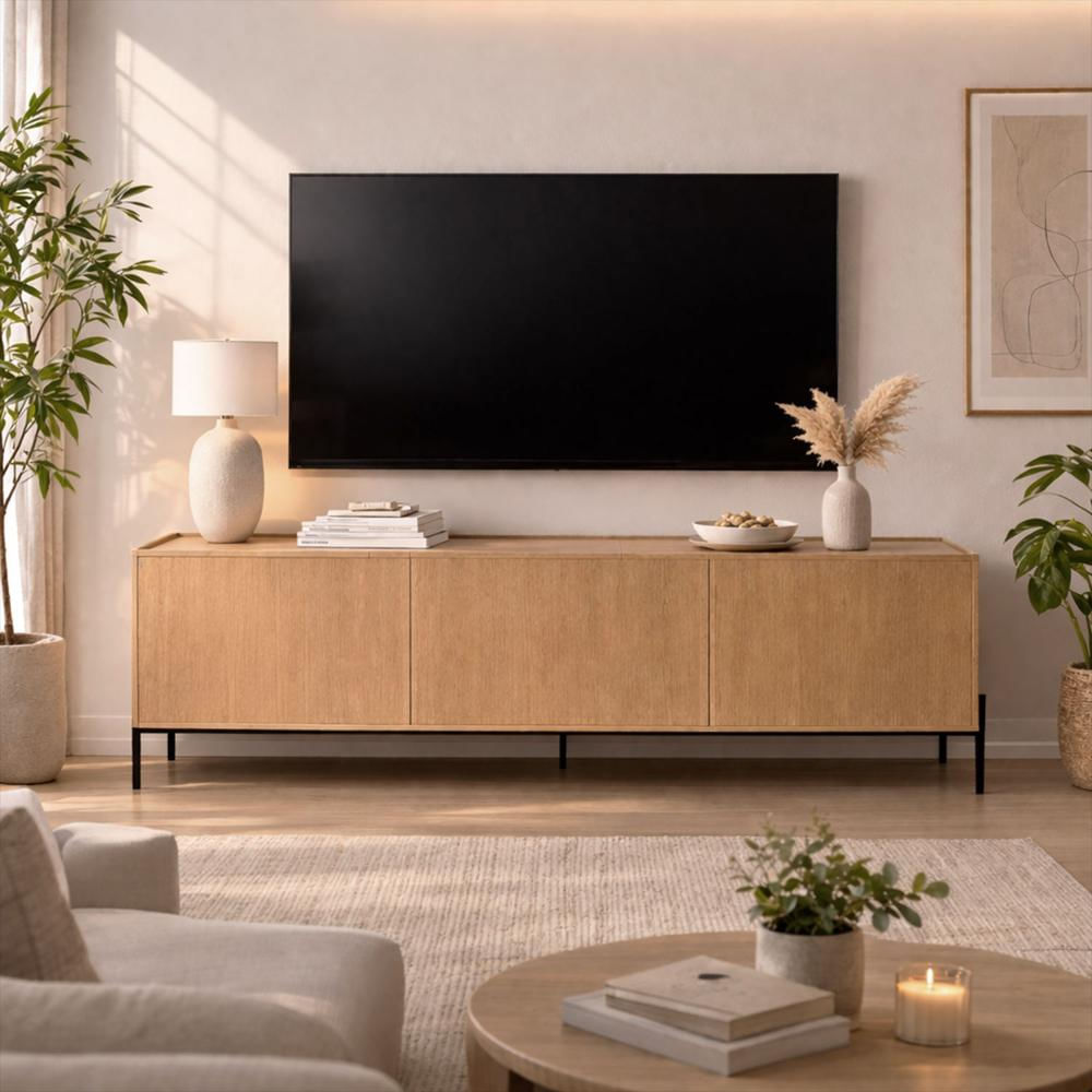 Mesa De Tv Puertas Benito 50X150x30cm Madera img #1