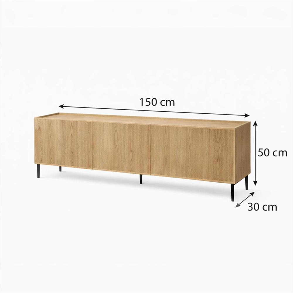 Mesa De Tv Puertas Benito 50X150x30cm Madera img #5