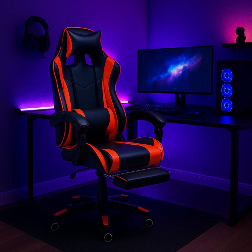 Silla Gamer Ergonomica Reclinable Kairo Rojo img #2