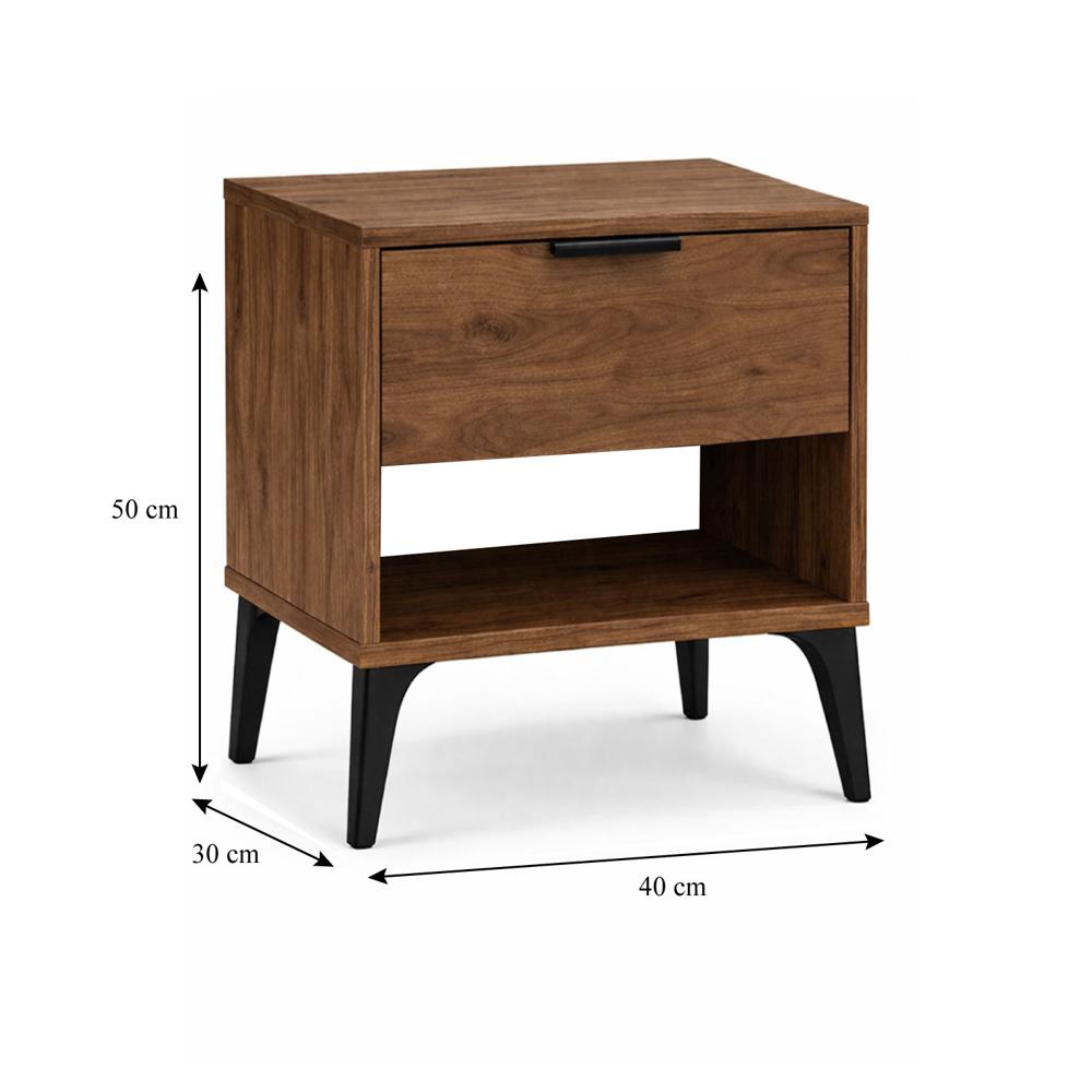 Set X 2 Mesas De Noche Bony Con Puerta 40X50x30cm Madera img #5