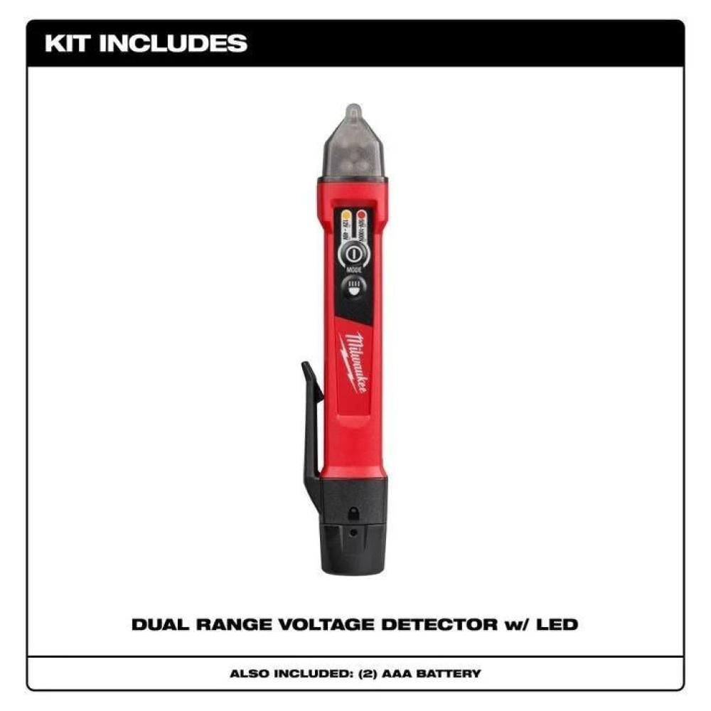 Detector De Voltaje Milwaukee 3203 20 Sin Contacto Doble Rango Con Led img #3