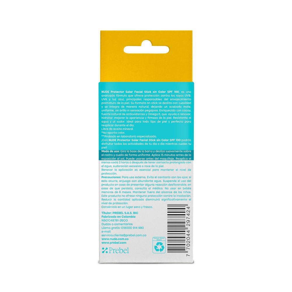 Protector Solar NUDE En Barra (18  gr) img #2