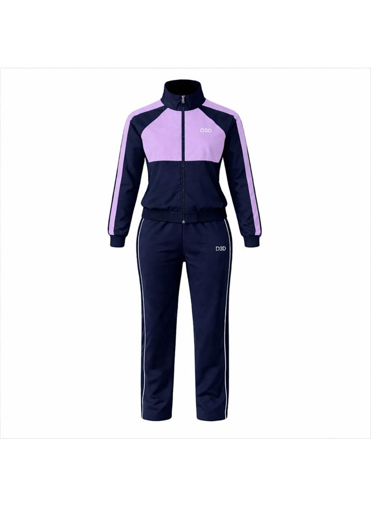 Conjunto Deportivo O Sudadera Para Mujer En Impermeable Azul/Lila img #1