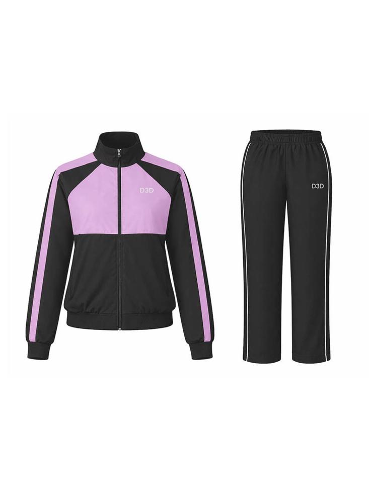 Conjunto Deportivo O Sudadera Para Mujer En Impermeable Gris/Lila img #2