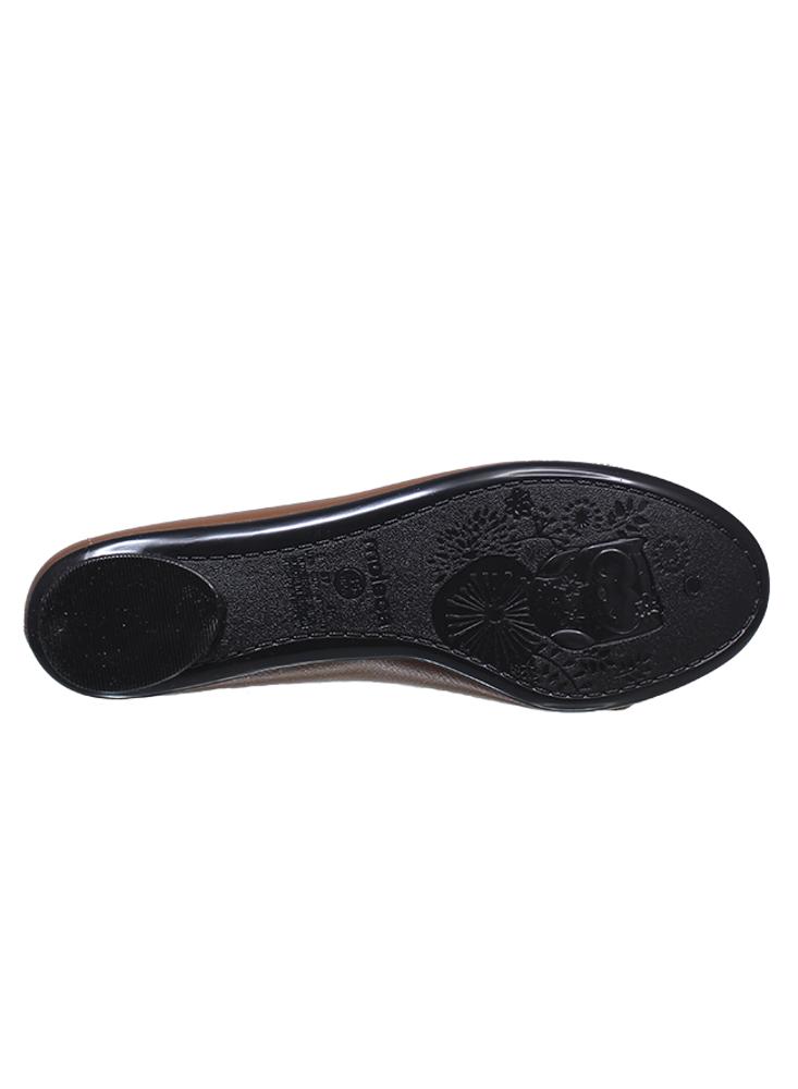 Baleta Marrón Plana Moleca Para Mujer img #3