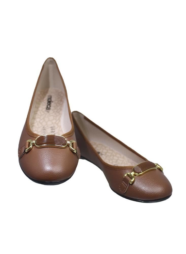 Baleta Marrón Plana Moleca Para Mujer img #4