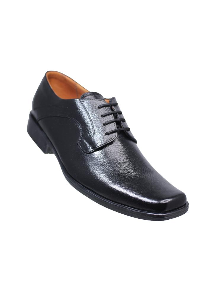 Zapato De Amarrar Negro Cuero Legítimo img #2
