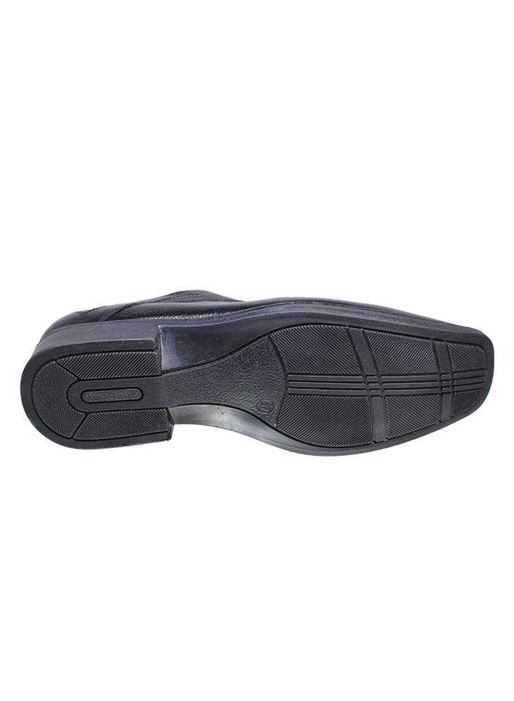 Zapato De Amarrar Negro Cuero Legítimo img #3