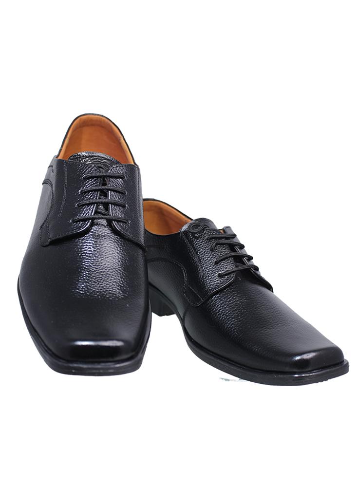 Zapato De Amarrar Negro Cuero Legítimo img #4
