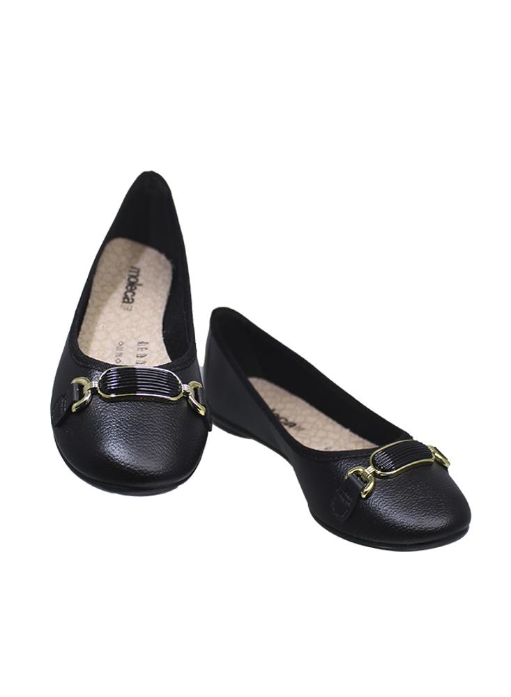 Baleta Moleca Plana Negra Para Mujer img #4
