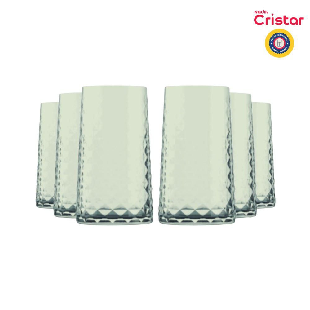 Set x6 Vasos Cairo Alto colors CRISTAR 0922CC6EX img #1