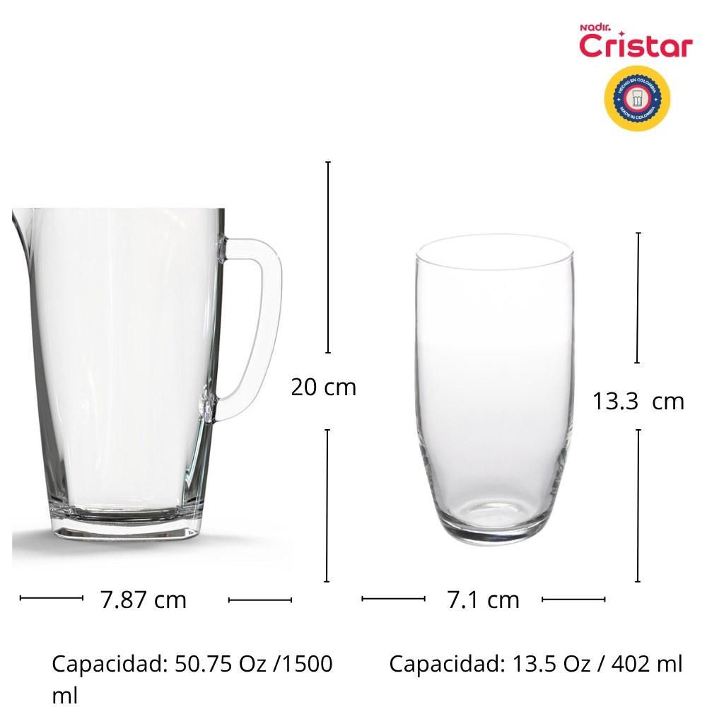 Set x5 Jarra + 4 vasos Opera CRISTAR 9791ELEX img #3