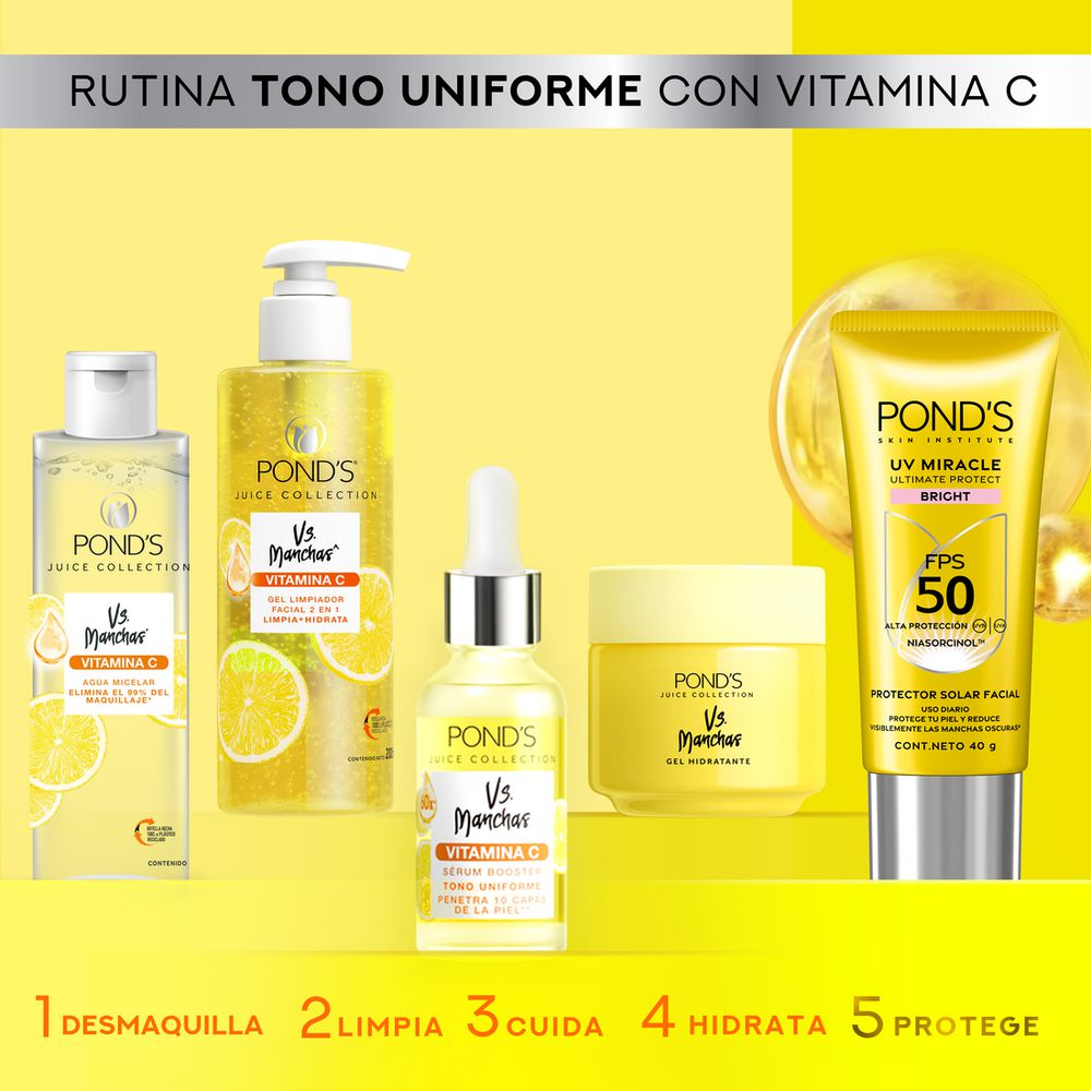 Gel limpiador PONDS vs manchas con vitamina C (200  ml) img #5