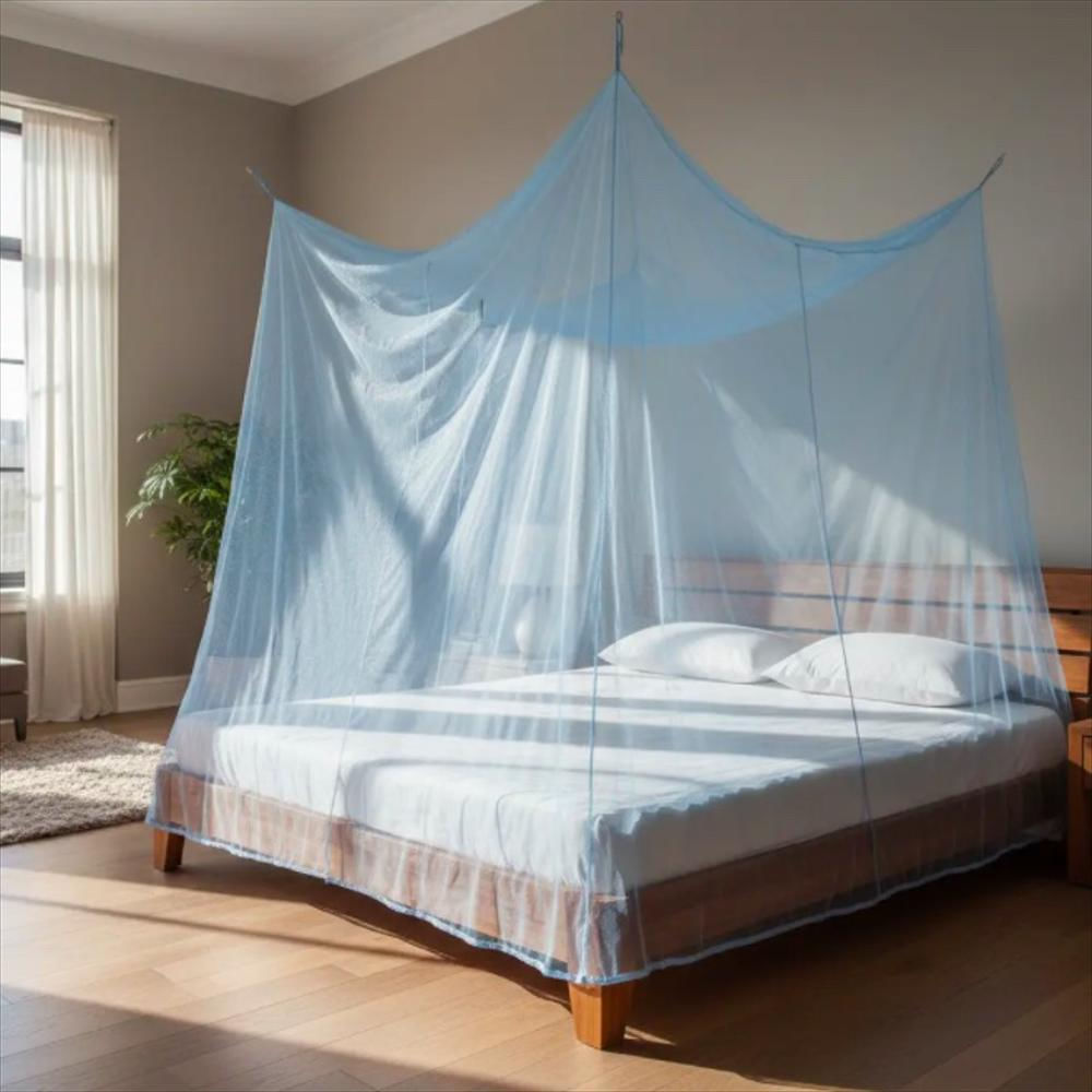 Toldillo Mosquitero Azul Proteccion Maxima Insectos Cama Doble img #5