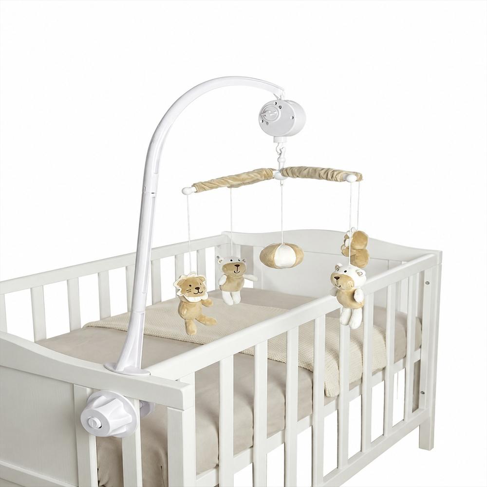 Móvil Musical Para Cuna Bebe Niño Leon Beige img #1