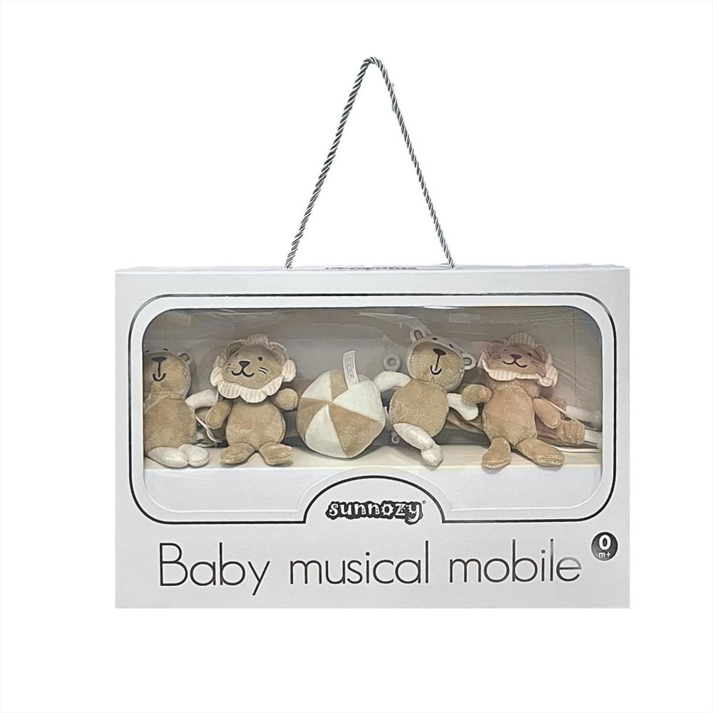 Móvil Musical Para Cuna Bebe Niño Leon Beige img #2