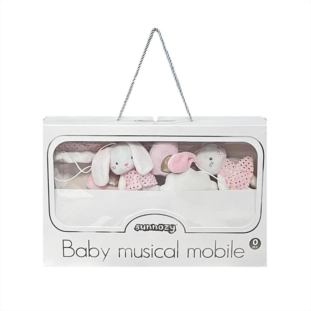 Móvil Musical Para Cuna Bebe Niña Rosa img #2