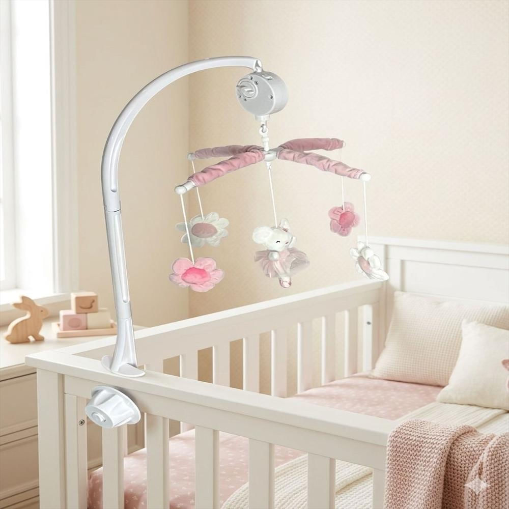 Móvil Musical Para Cuna Bebe Niña Coneja img #4