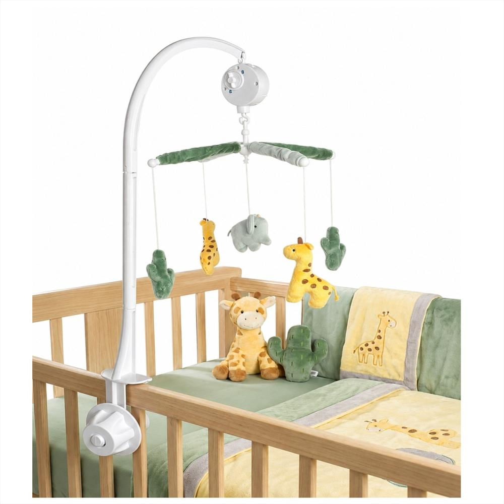 Móvil Musical Para Cuna Bebe Niño Verde Jirafa img #1