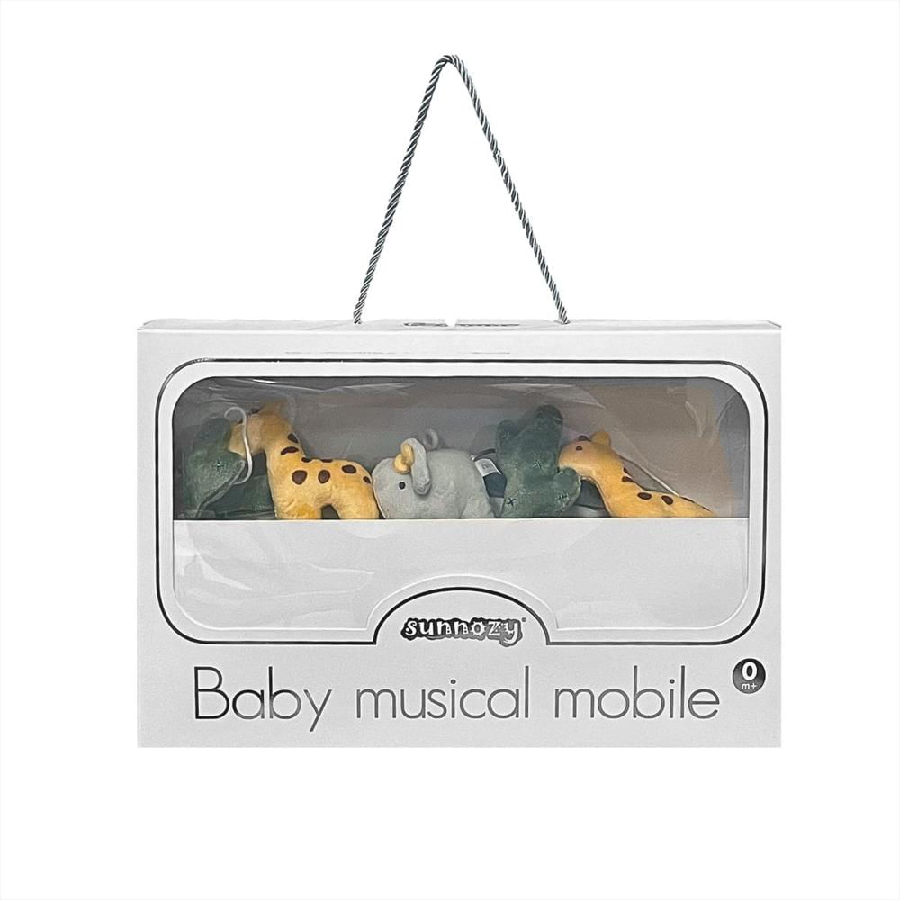 Móvil Musical Para Cuna Bebe Niño Verde Jirafa img #2