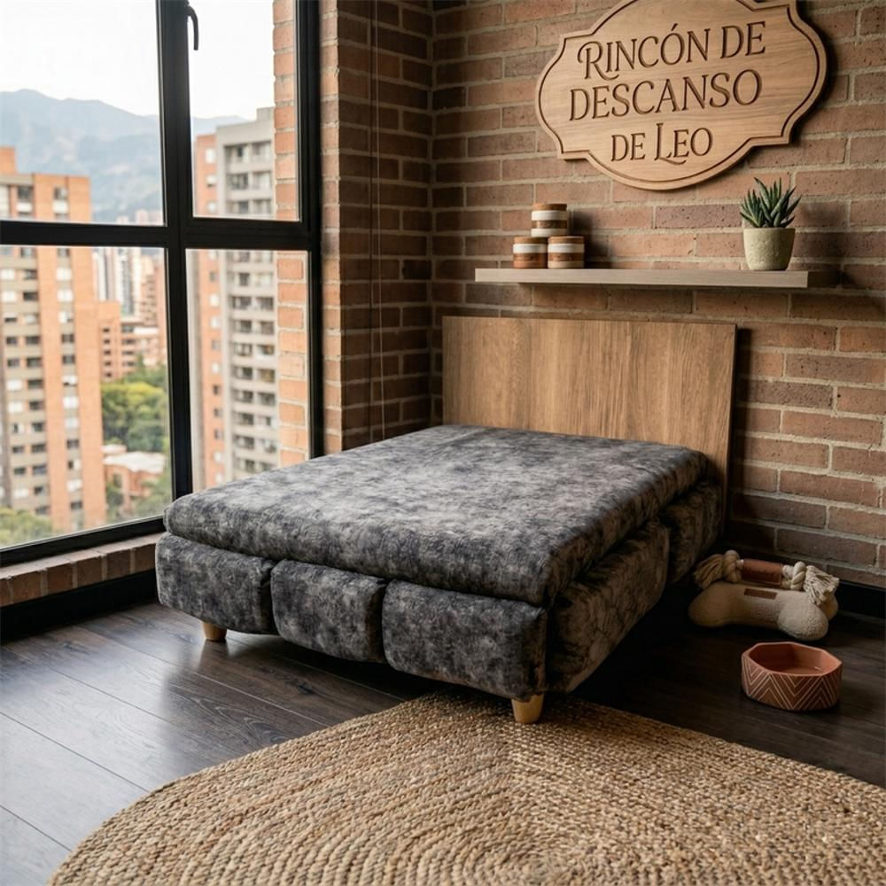 Cama Mascota Negra Mdf 60 X 80 img #5