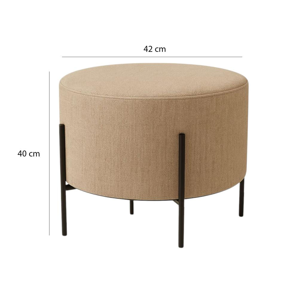 Sala Poltrona Cama Reclinable 70X76x86cm + Puff + Mesa De Centro V Beige/Amaretto img #3